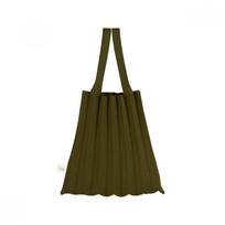Pleatsmama Khaki Tote Bag Jacquard Single option