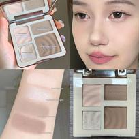 Keturių spalvų „Highlighter Contour Palette“ šviestuvas Makiažo 3D bronzinis matinis kontūrinis pudra rožių skaistalai Highgloss paletė kosmetika
