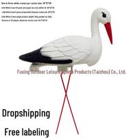 Lauko sodo imitacija plastikas raudonkaklis gervė dekoras
