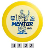 Diskgolfo diskas DISCMANIA Mentor Distance Driver, yellow