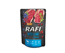 Rafi su ėriena šunims - paketėlis 300g (juoda pakuotė)
