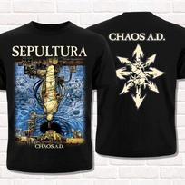 Punk Rock Grupės Sepultura Marškinėliai Chaos A.D.1993 Marškinėliai Gotikinio Roko Trumpomis Rankovėmis Vyriški ir Moteriški Patogūs Drabužiai Viršutiniai Drabužiai Unisex S