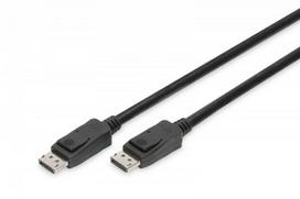 DIGITUS DisplayPort connection cable DP M M 2.0m w interlock Ultra HD 8K Vers. 1.3 1.4 bl
