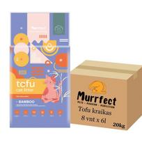Murrfect Bamboo tofu kraikas katėms aktyvintos anglies kvapo sušokantis 8x6l