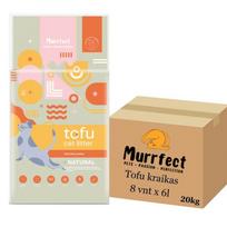 Murrfect Natural tofu kraikas katėms natūralaus kvapo (bekvapis) sušokantis 8x6l