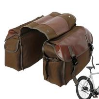 Motorcycle Saddle Bags Waterproof Canvas Saddlebag Bike Tool Bag For Motorbike Bicycle Scooter Biking Touring Commuting Travel violetinė