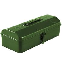 Portable Metal Tool Box Multi Compartment Organizer Heavy Duty Iron Construction Secure Lock For Garage Workshop Storage žalia