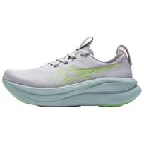 Asics Gel-Nimbus 28 Patogūs universalūs patvarūs kvėpuojantys bėgimo bateliai moteriški sportbačiai Pilki žali 1012B899-020 36