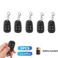 5-50 vnt. 433 MHz nuotolinio valdymo pultelis Universalus garažo pultelis 4 mygtukai Kopijuoklis Valdiklis Pakeitimas Belaidžiai automobilio raktai garažui 5PCS vyšnia