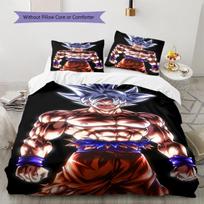 Son Goku Rašto Patalynė, Antklodės Komplektas Antklodės Užvalkalas Pagalvės Užvalkalas Namų Gimtadienio Dovana (1 * užvalkalas antklodei + 2 * užvalkalai pagalvėms, be užpildo) 135x200cm