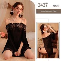 Muxian Dydžio Plus Seksualus Nėrinių Tinklelio Naktinių Rinkinys - Skaidri Pasakų Klubo Palaidinukė Lingerie One size [Wearable weight: within 150 jin] white
