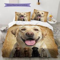 Labradorų šunų rašto patalynės antklodės komplektas Antklodės užvalkalas Pagalvės užvalkalas Namų dekoracija Dovana (1 * užvalkalas antklodei + 2 * užvalkalai pagalvėms, be užpildo) 135x200cm