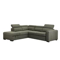 Kampinė sofa-lova ODELIA-2 LC, šviesiai žalia