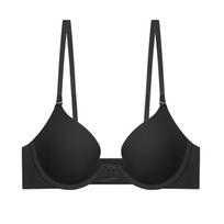 Moteriška liemenėlė su priekiniu užsegimu, kokybiški besiūliai apatiniai, seksuali gilaus V formos push-up liemenėlė, nuimamos petnešėlės, kasdienė 3/4 kaušelio liemenėlė, apatinis trikotažas 70A juoda