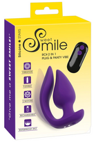 Sweet Smile RC 2in1 Dual Motor Plug & Panty Vibe, Silicone, Black