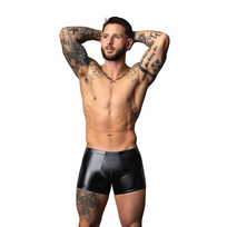 Male Power Liquid Onyx 2.0 Short Pouch L Black Wetlook Underwear
