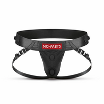 No-Parts Taylor Adjustable Strap-On Harness Double O-Ring System, Black