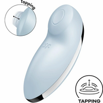 Satisfyer Tap & Climax 2 Dual-Action Vibrator Blue Silicone USB