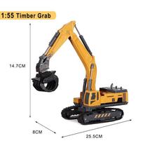 Timber Grab Diecast Model Engineering Alloy+Plastic Pull Back Wood grabber Construction Play Collection Toys For Children Gift
