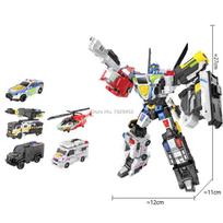 5 In 1 Mini Force Strongest Police Transforming Robot to Car Toys MiniForce X JUSTICE TITAN Transformation Car toy