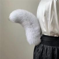 Nauja Lapės Kailio Uodega Juosmens Pūkuoti Gyvūnai Lapės Uodega Cosplay Rekvizitas Reguliuojamas Diržas Anime Aksesuarai Dirbtinio Kailio Uodegos Kostiumas One Size