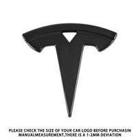 Car Sticker Tesla 3D ABS Logo Black / silver Car Steering Wheel Cover Sticker Badge Emblem For Tesla Model 3 Y X S Decals Replac