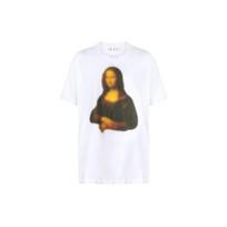Off-White Mona Lisa Series SS21 Blurred Portrait Print Short Sleeve T-Shirt Men Tops White OMAA038F20FAB0140101 XXS