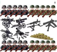 Antrojo pasaulinio karo lėlių rinkinys karinės serijos ginklų smėlio maišų figūrėlės surinkimo žaislai Creeper vaikams mokomieji žaislai