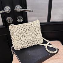 Fashion Woven Hollow Out Shoulder Bags Summer Crossbody Beach Travel Handbag Female Tassel Bag Women Messenger Bags 26*3*20cm balta
