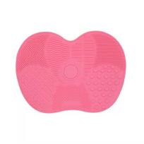 Scrubbing Pad Cosmetic Brush Cleaning Pad Silicone With Suction Cup Apple Cleaner Cleaning Scrubbing Pad Beauty Supplies violetinė