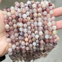 Jingde Papuošalai Violetinio Akmens Deimanto Briaunuoti Rombiniai Karoliukai „Pasidaryk pats“ Papuošalams 6mm ~55 beads