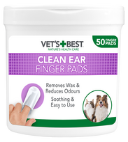 VET'S+BEST Clean Ear antpirščiai ausų valymui, 50 vnt.