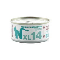 NATURAL CODE XL 14 jautienos ir kumpio šlapias maistas, 170 g