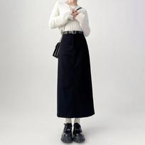 Women Split Suit Midi Skirts Summer Slim High Waist A Line Skirt Female Elegant Casual Office Lady Korean Vintage Black M juoda