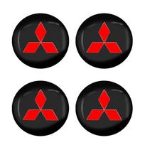 4 vnt. Automobilio stiliaus ratlankių centriniai dangteliai Lipdukai Ratlankio emblemos dangtelis Mitsubishi Asx Lancer Outlander Pajero Ralliart priedams
