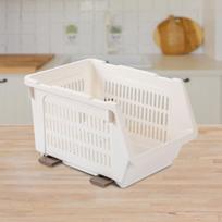 Stacking Stand Basket Cabinet Storage Rack Multifunctional Portable Home Sundries Organization balta