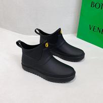 Moteriški guminiai batai, neperšlampami lietaus batai, madingi kulkšnys, moteriški laisvalaikio plokščiapadžiai, darbo poros, lietiniai batai Botas De Lluvia 40 juoda