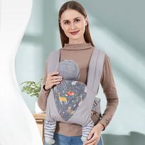 Ergonomiška daugiafunkcinė nešioklė kūdikiui, nešiojama priekyje, kaip kengūra, keturių taškų fiksacija, žindymo nešioklė grey #1