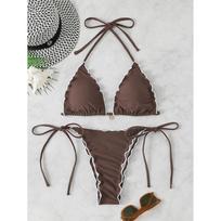 Sexy Triangle Micro Bikini 2026 Women Swimsuit Two-pieces Swimwear for Female Beach Wear Lace Up Bikinis Sets Thong Bathing Suit S ruda