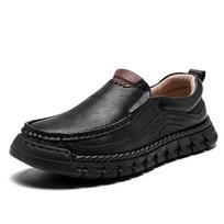 2024 Retro Loafer Genuine Split Leather Classic Shoes Sewing Comfortable Men Casual Slip-on Club Party Shoe Spring Summer 38