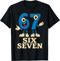 67 Six Seven 6-7 - Funny Italian Brainrot Kids Gaming Meme Unisex T-Shirt Casual Cotton Loose Oversized Tee Shirt Streetwear Female Male Clothing 4XL
