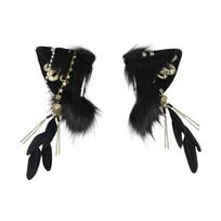 Moveable Wolf Ear Hairhoop for Roleplay Cosplay Costume Headband Halloween Headpieces Japanese Anime Dynamic Hairband 1