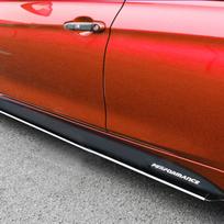 Poros Performance šoninių sijonų lipdukai BMW F30 F31 F32 F33 F15 F16 F10 E60 E61 anglies pluošto vinilo lipdukai juoda