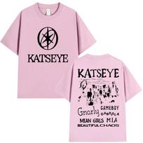 Per dydžio Kpop Katseye spaudiniai Marškinėliai Vyrams Gatvės stilius Hip Hop Mada Vyrams Populiarus Marškinėlis Grynos medvilnės Per dydžio Marškinėliai Gatvės stilius 4XL