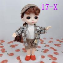 17cm mini kilnojamas 13sujungtas lėlės mergaičių žaislas 3D didelėmis akimis BJD princesė pilna apranga Suknelių kolekcija Vaikiška lėlė Dovana B