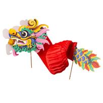 Kinų Naujųjų Metų Popierinio Drakono Dekoracija 3D Drakono Kabanti Girlianda Amatai Rankinis Drakono Žaislas Dovana Vaikams Berniukams Ir Mergaitėms Auspicious Yellow Dragon #1