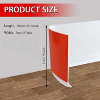 Lipni 50 mm PVC grindjuostė, paslėpta sienų danga, drėgmei atspari grindų kampų apdaila be gręžimo balta