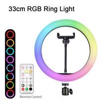 13inch RGB Led Selfie Ring Light With 0.5m 1.6m 2m Tripod Colorful 33cm Photographic Lighting With Remote Control For Youtube