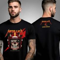 Metallica Heavy Grupės Spausdinimo Marškinėliai Vyrams Oversize Streetwear Trumpomis Rankovėmis Heavy Medvilnė Aukštos Kokybės Laisvi Marškiniai Medvilniniai Moteriški Vyriški Drabužiai 4XL