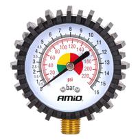 Mechaninis manometras su guminėmis apsaugomis 16 bar G 1/4″, AMIO-04467